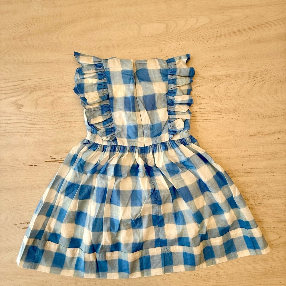 Morley Blue and White Ruffled Sundress
